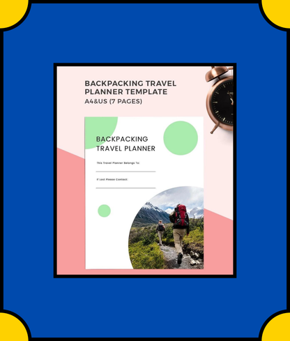 Free Backpacking Travel Planner Template