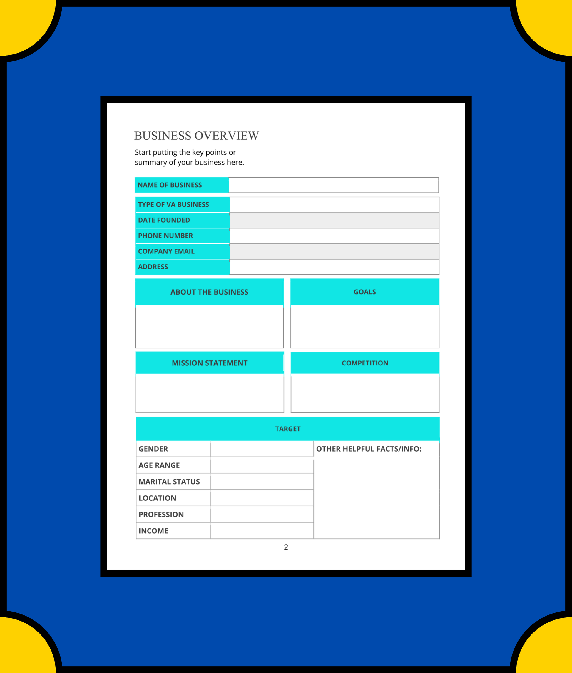 Free Virtual Assistant Business Planner Template - Plan Your Virtual Assistant Success