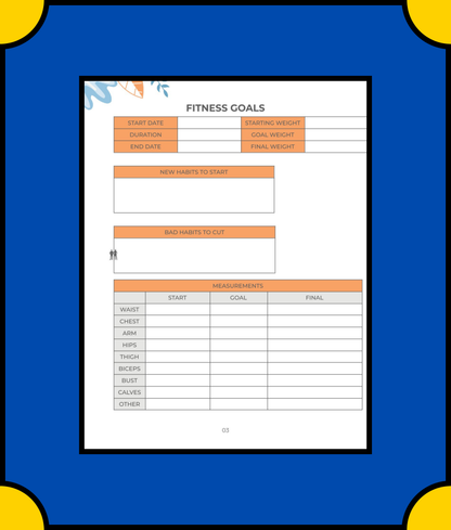 Free Health & Fitness Planner Template