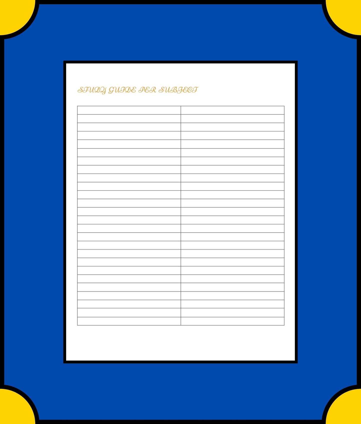 Free Monthly Academic Planner Template