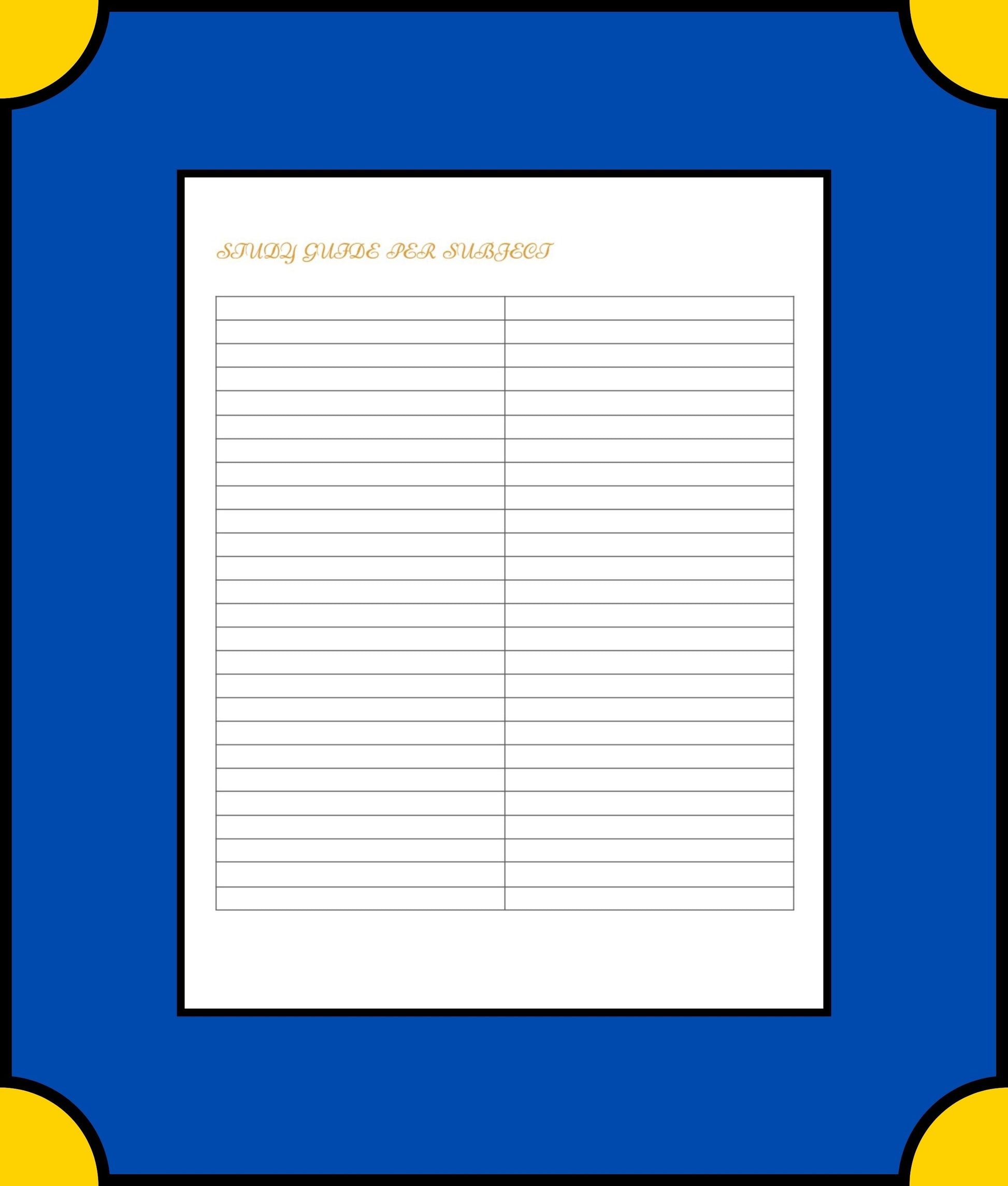 Free Monthly Academic Planner Template