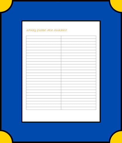 Free Monthly Academic Planner Template