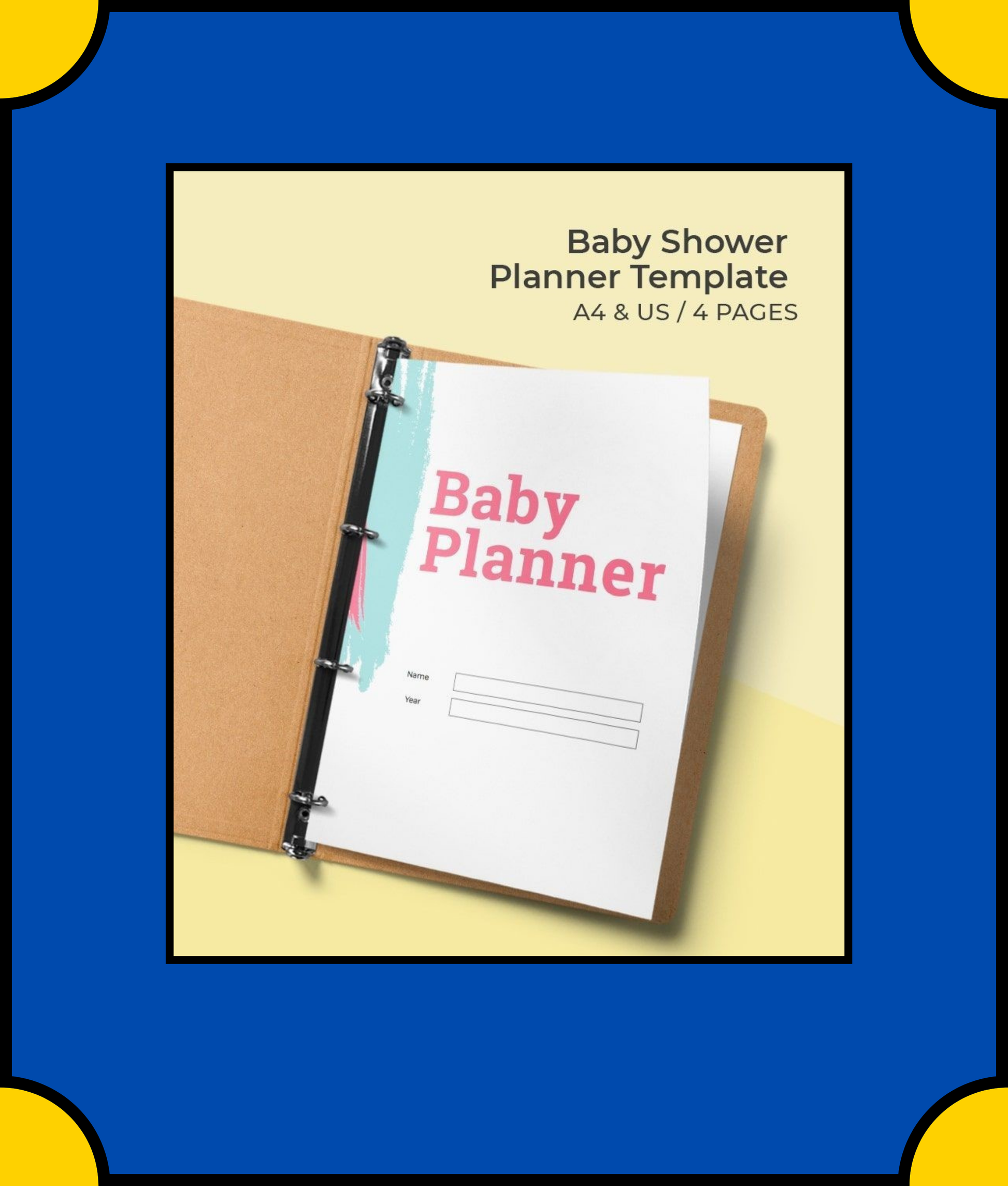 Free Editable Baby Shower Planner Template - Plan & Personalize Your Baby Shower