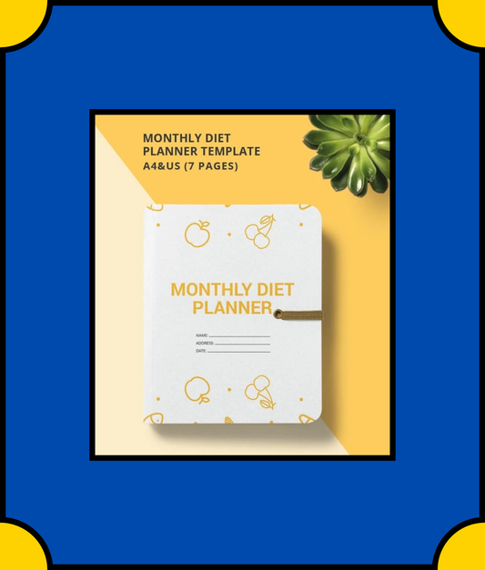 Free Monthly Diet Planner Template - Plan Your Healthy Eating for a Month