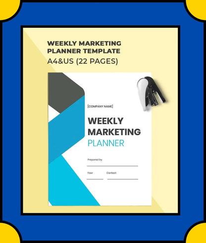 Free Weekly Marketing Planner Template