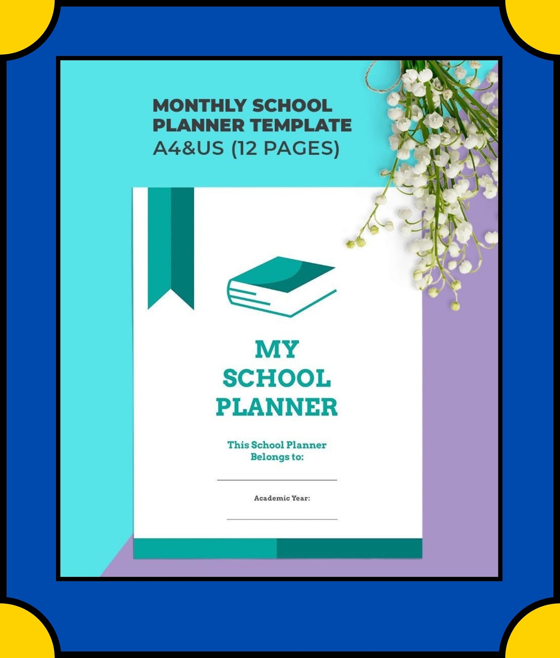 Free Monthly School Planner Template