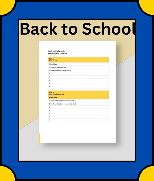 Free Back to School Planner Template