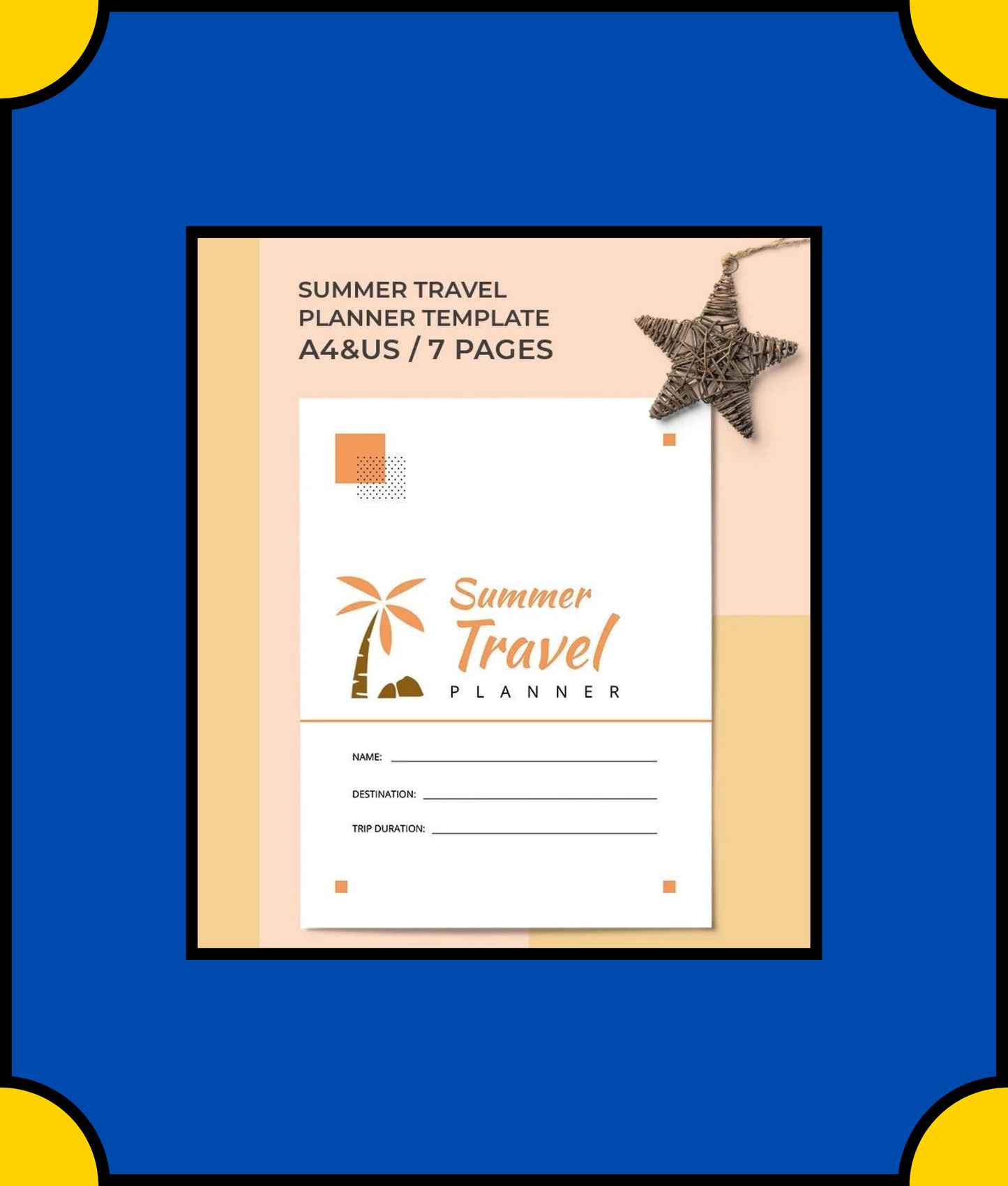 Free Summer Travel Planner Template - Plan Your Summer Getaway