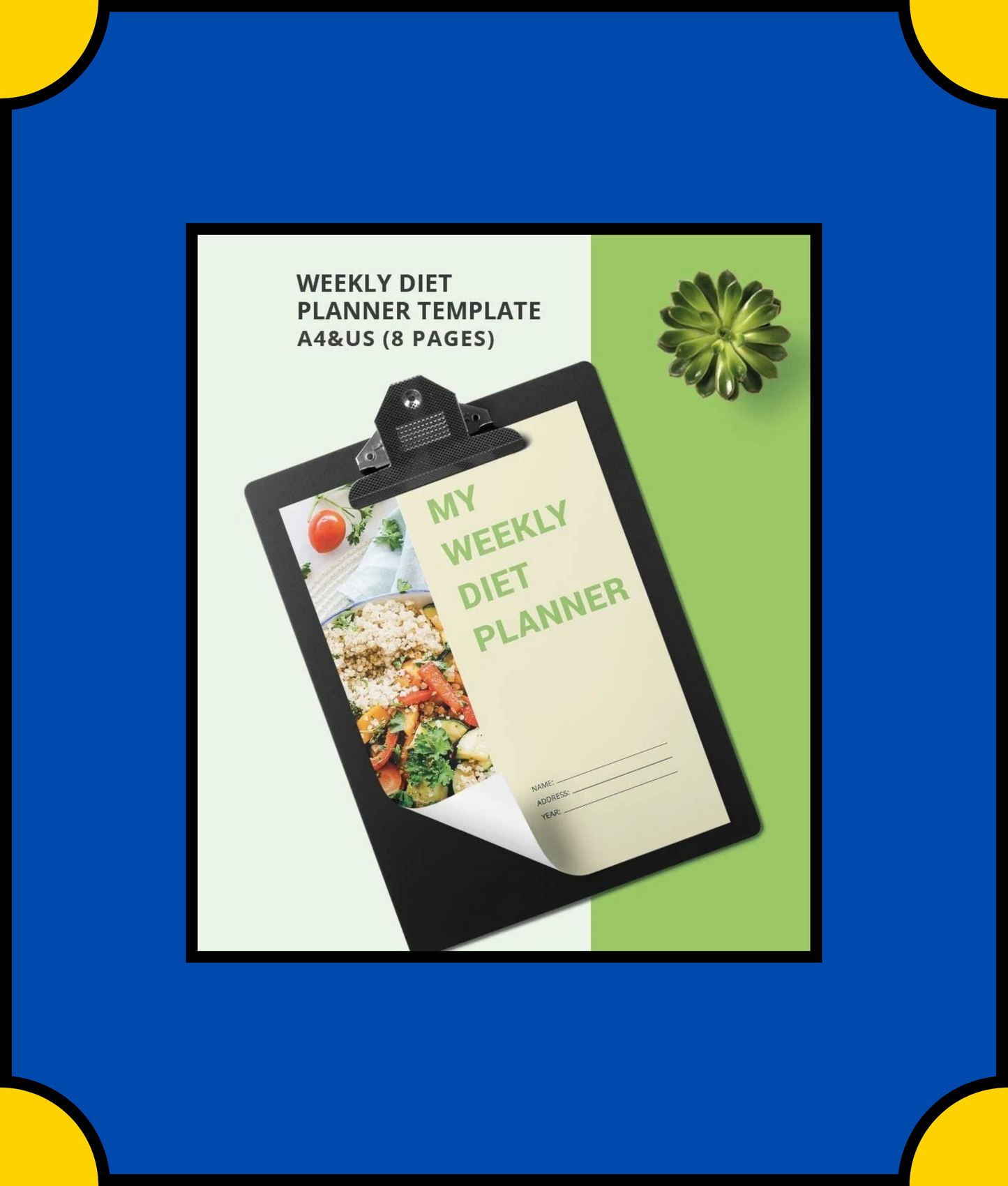 Free Weekly Diet Planner Template - Plan Your Healthy Eating for the Week