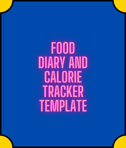 Free Food Diary and Calorie Tracker Template