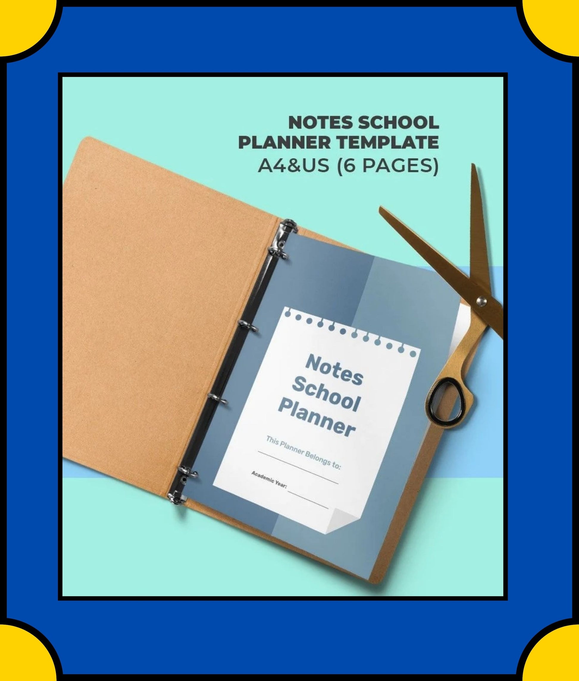 Free Notes School Planner Template