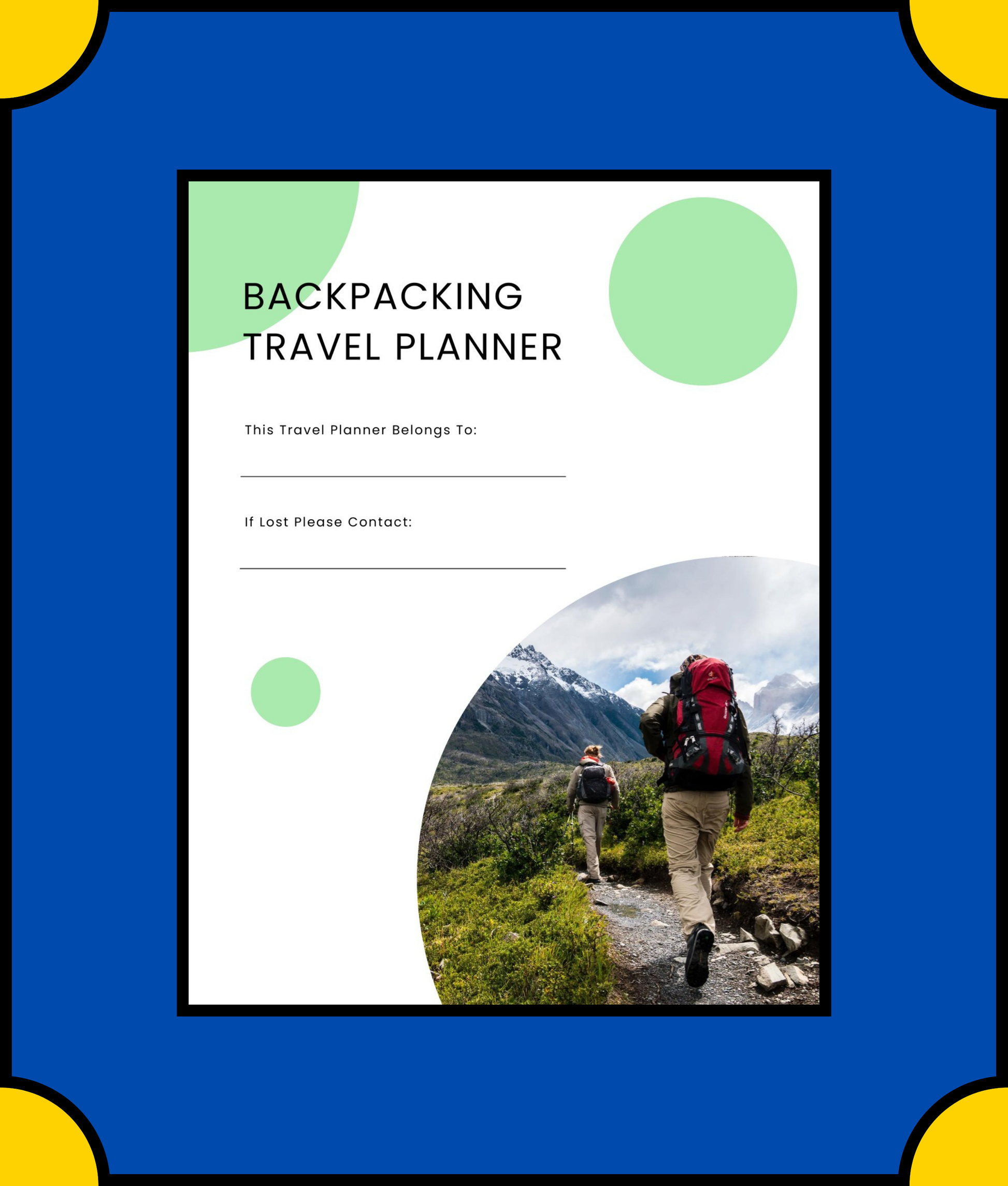 Free Backpacking Travel Planner Template