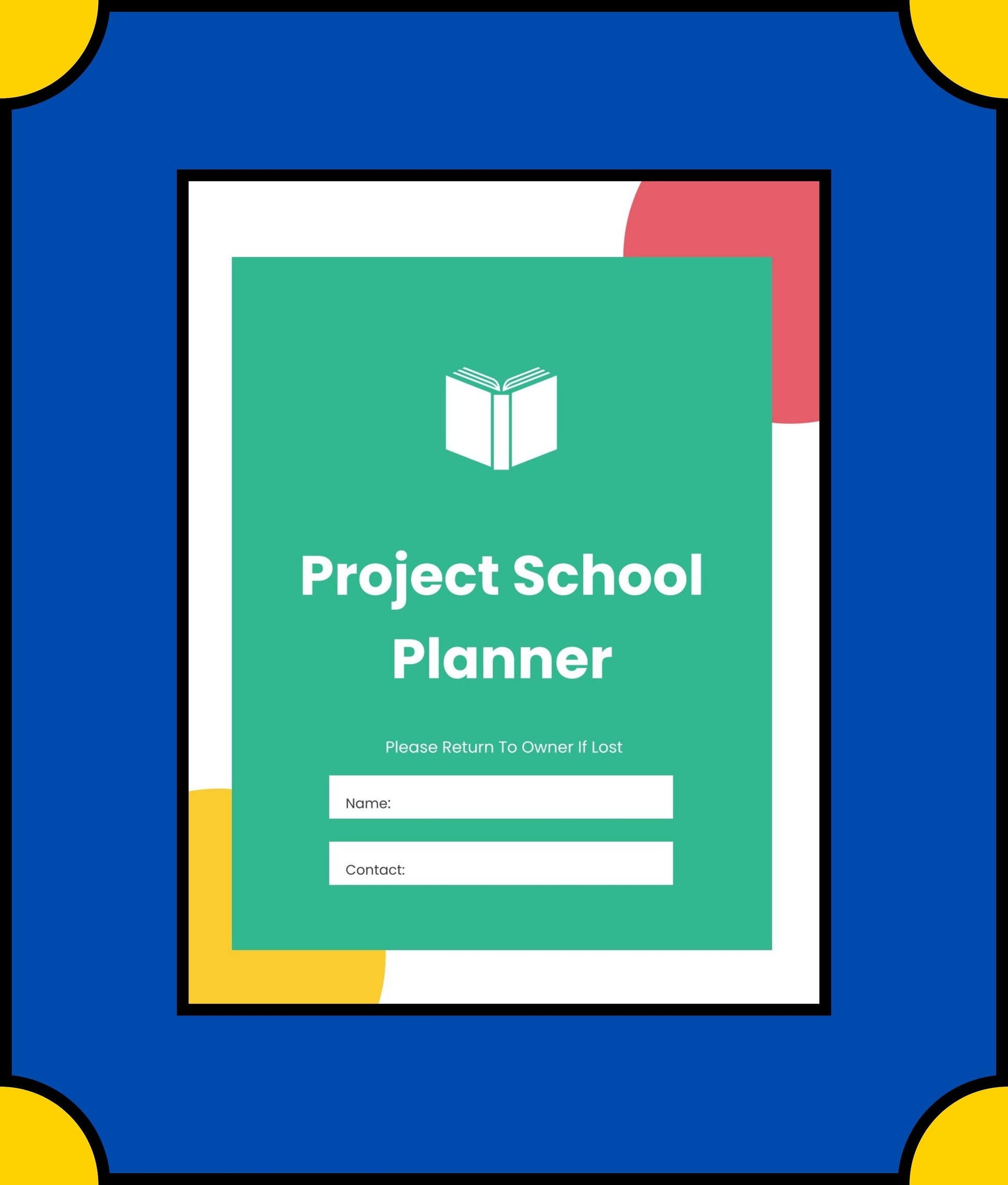 Free Project School Planner Template