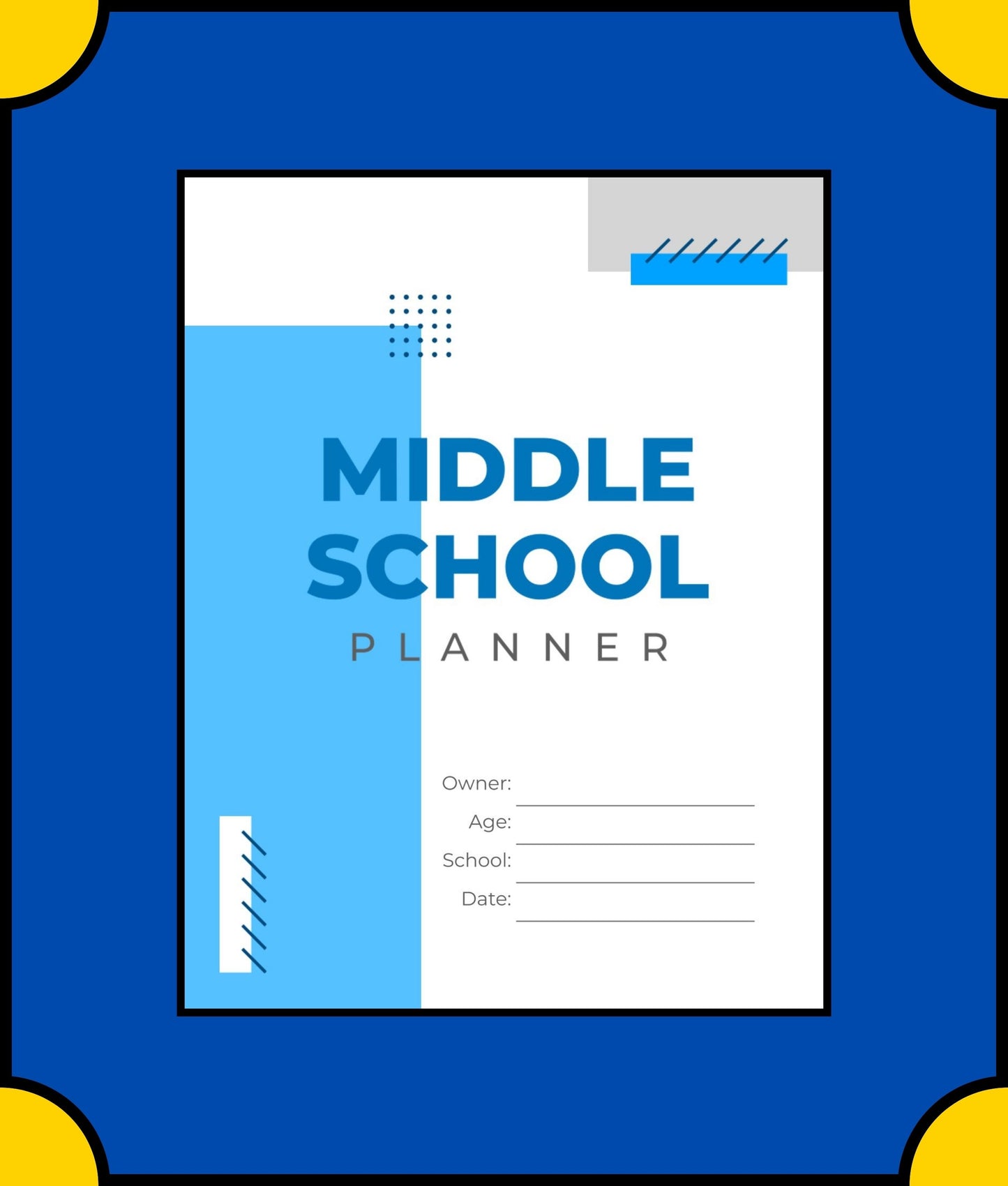 Free Middle School Student Planner Template