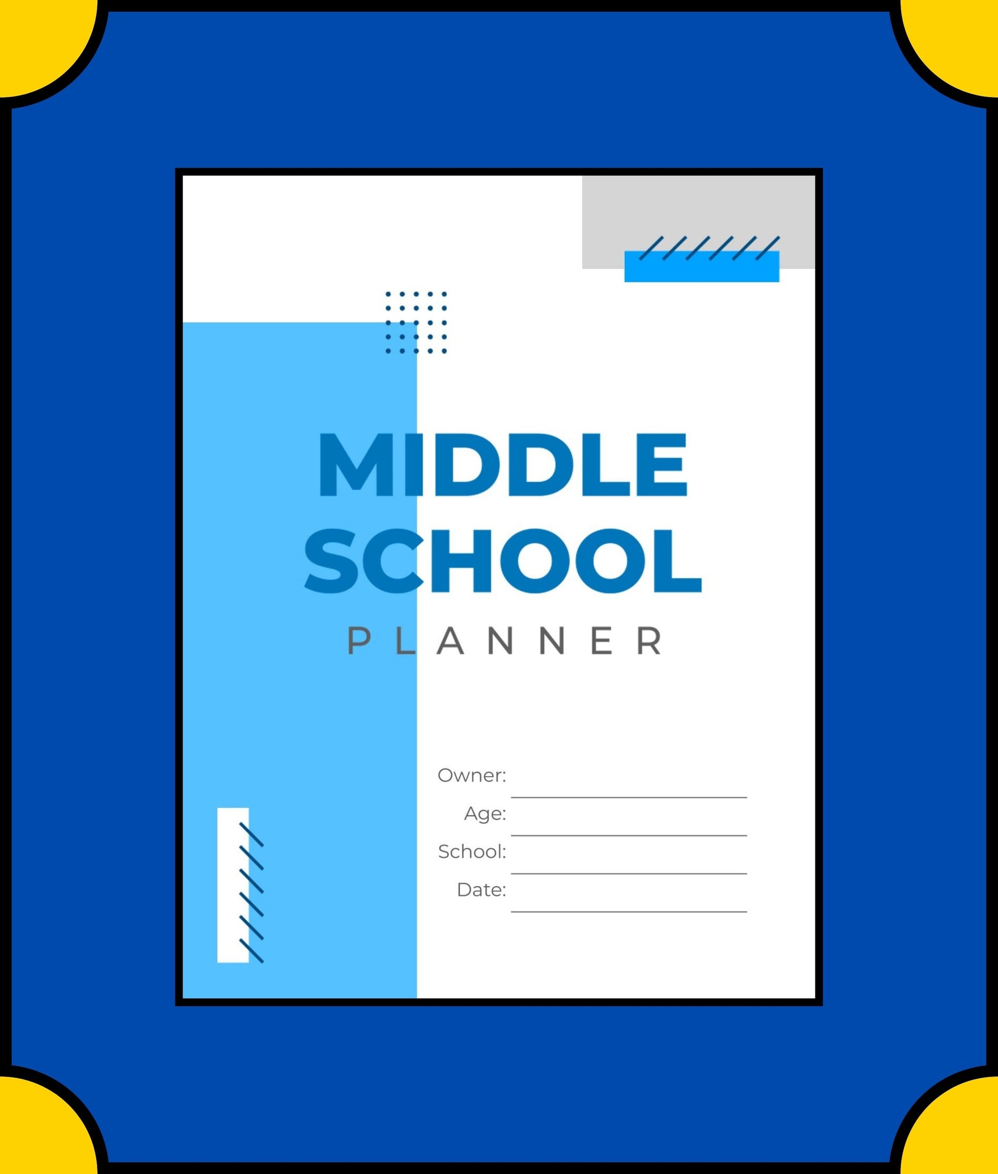 Free Middle School Student Planner Template