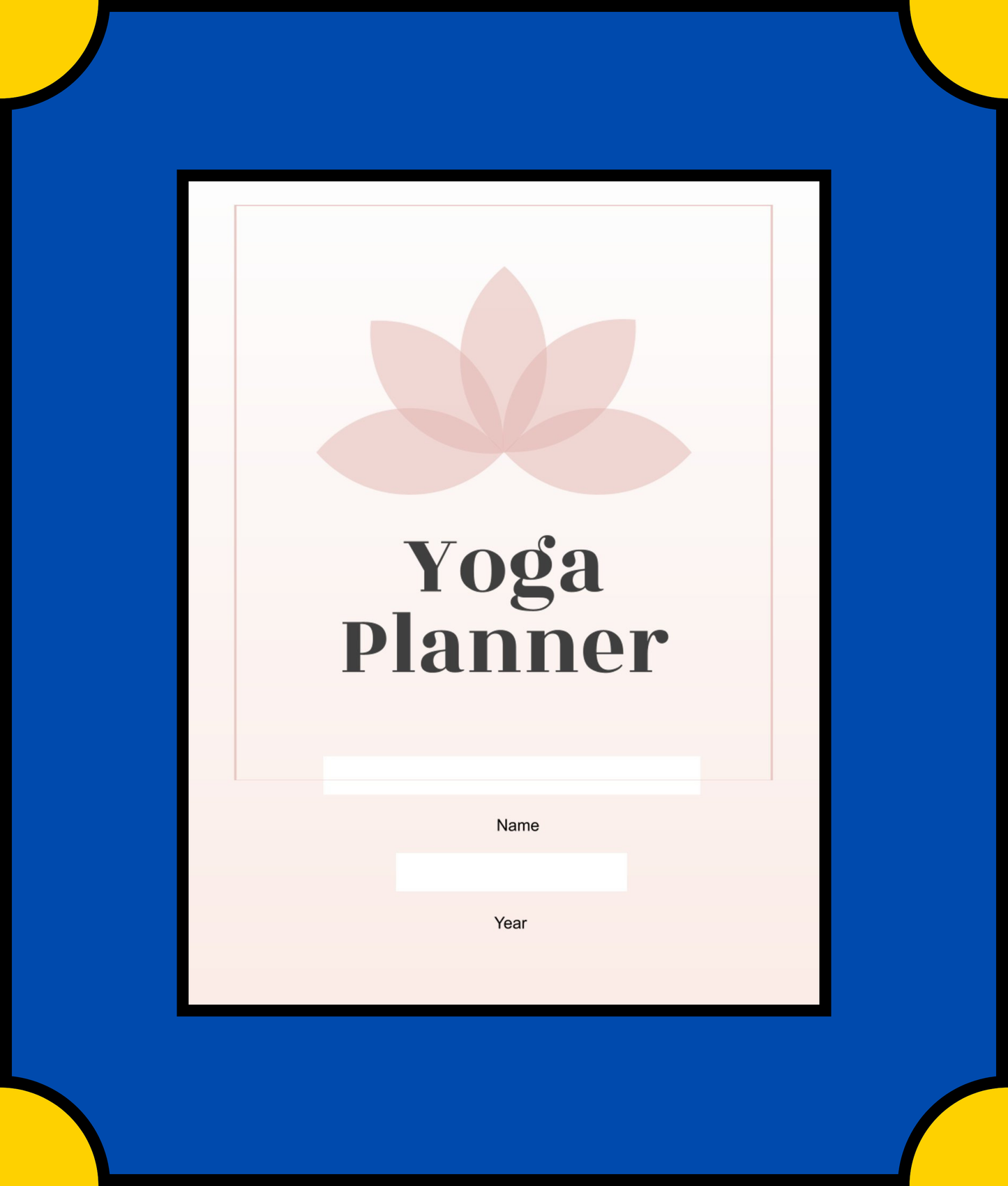 Free Digital Yoga Planner Template