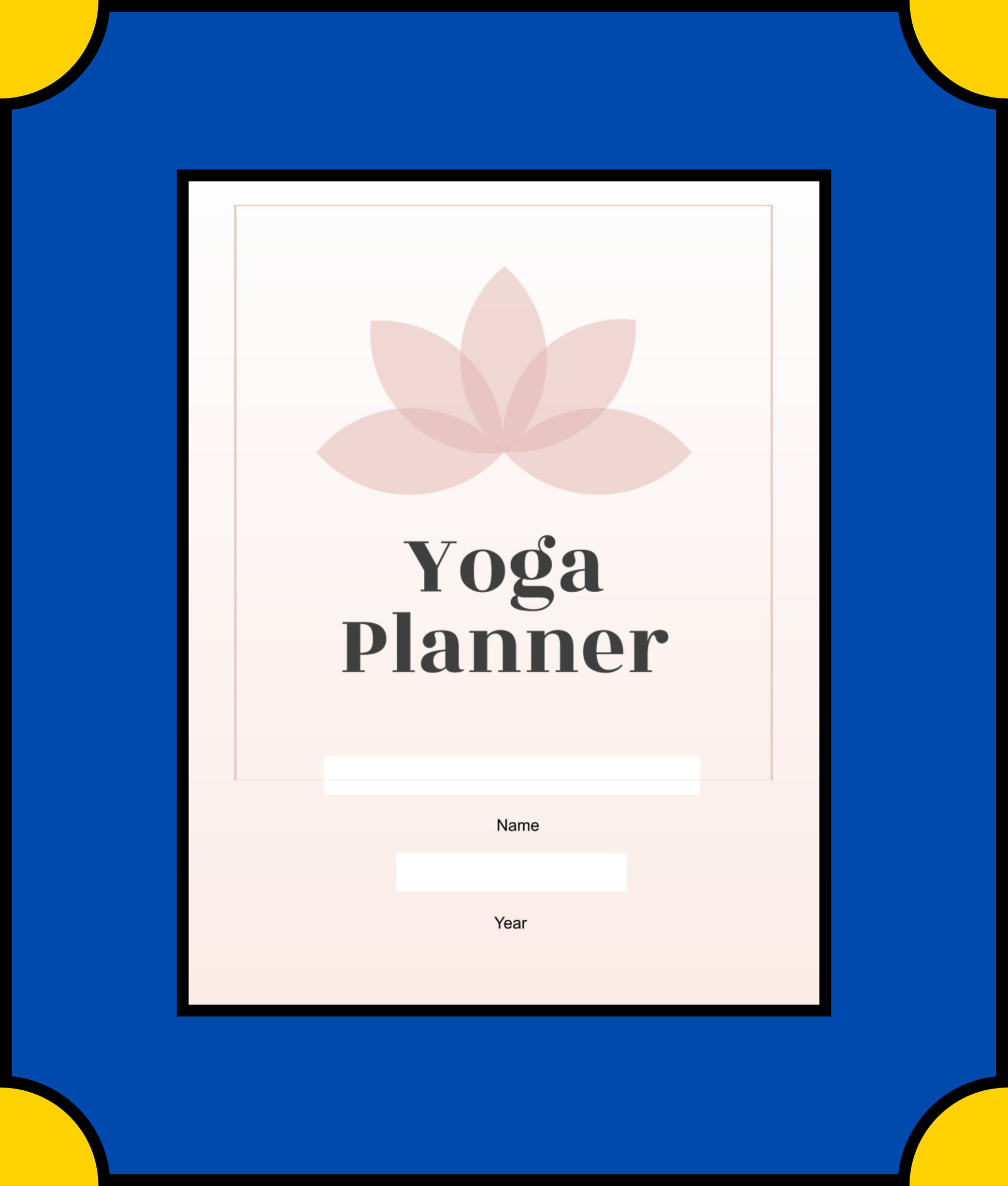 Free Digital Yoga Planner Template