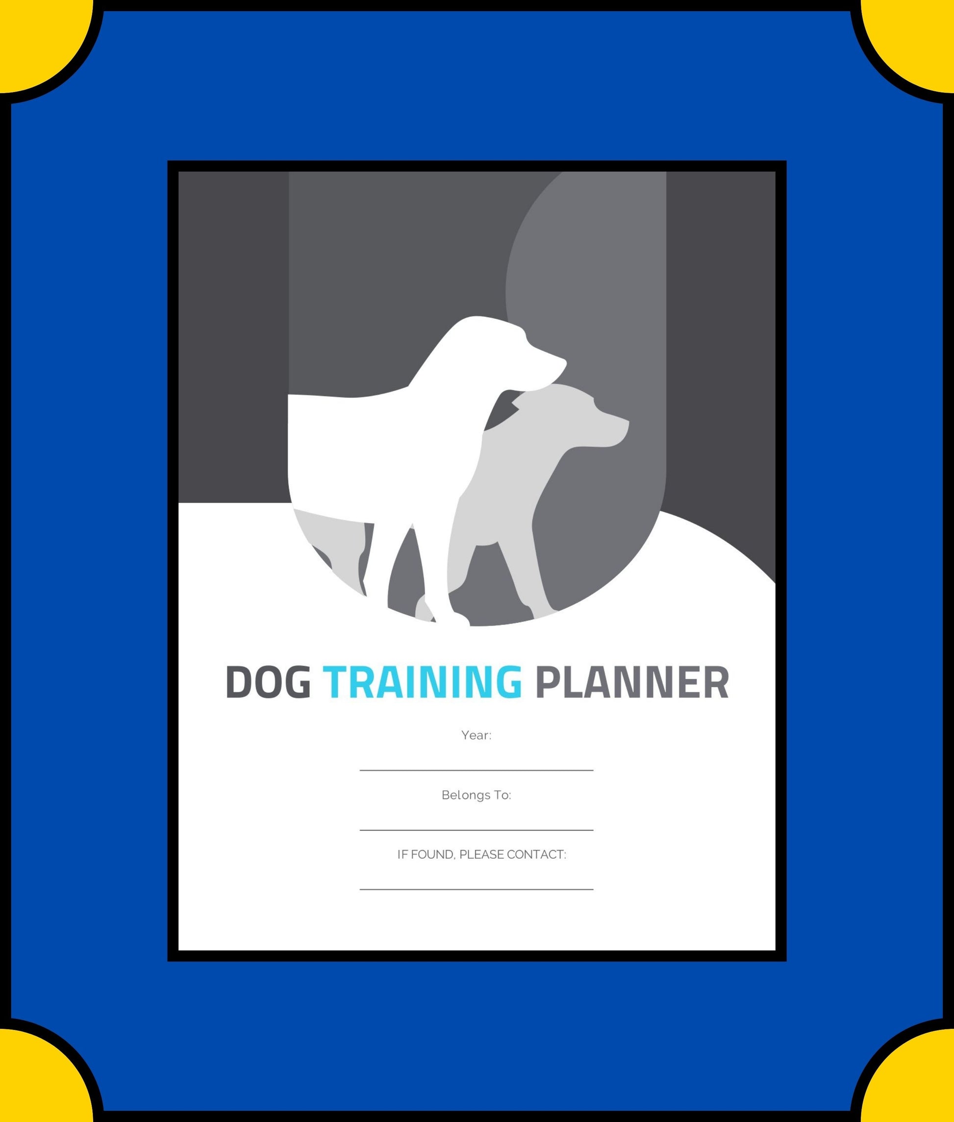 Free Sample Dog Training Planner Template