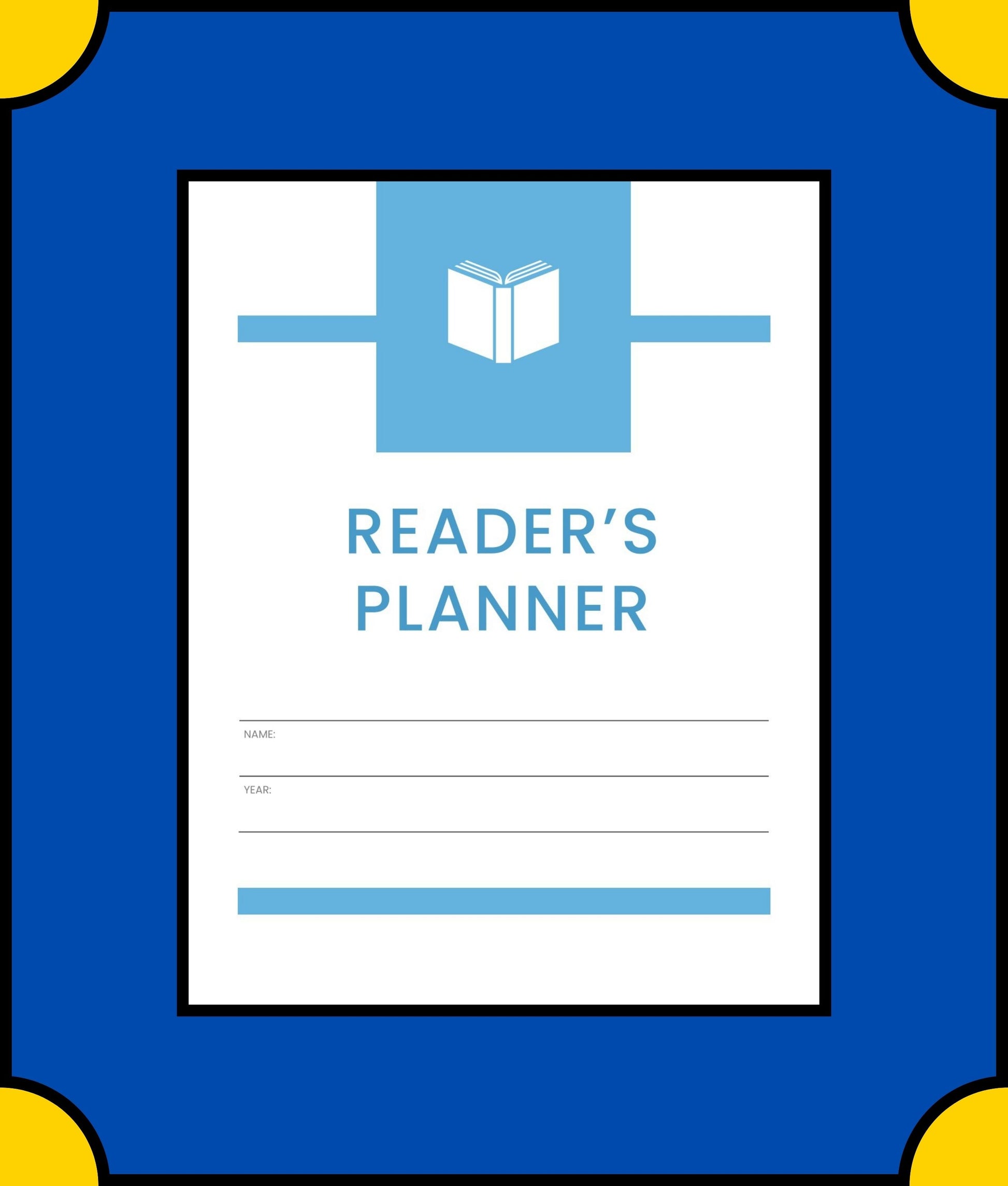 Free Reading Log School Planner Template