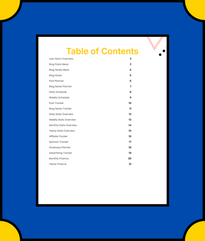 Free Editable Blog Planner Template - Boost Productivity and Organize Your Content