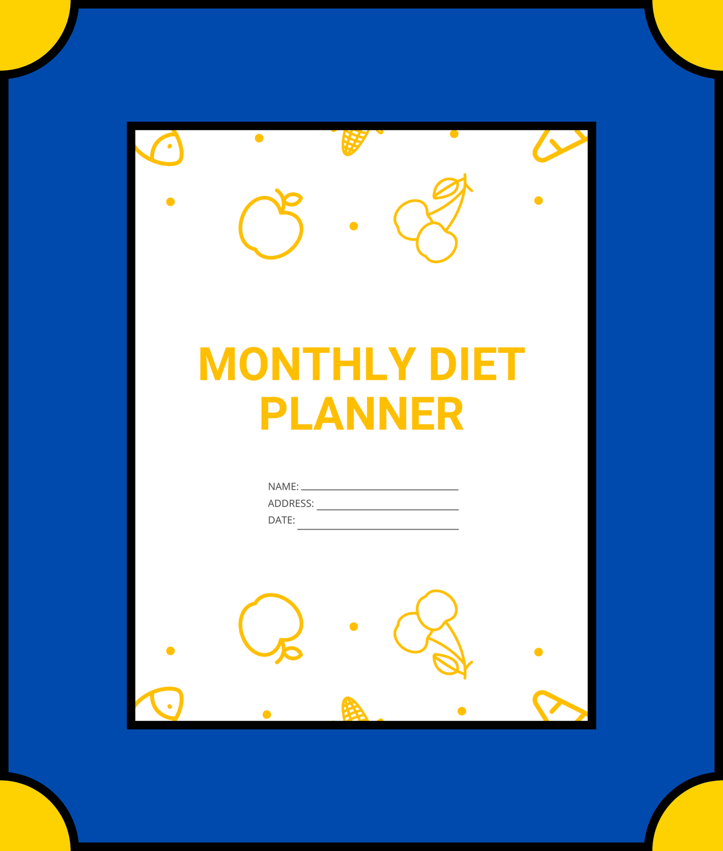 Free Monthly Diet Planner Template - Plan Your Healthy Eating for a Month