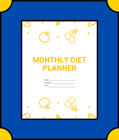 Free Monthly Diet Planner Template - Plan Your Healthy Eating for a Month