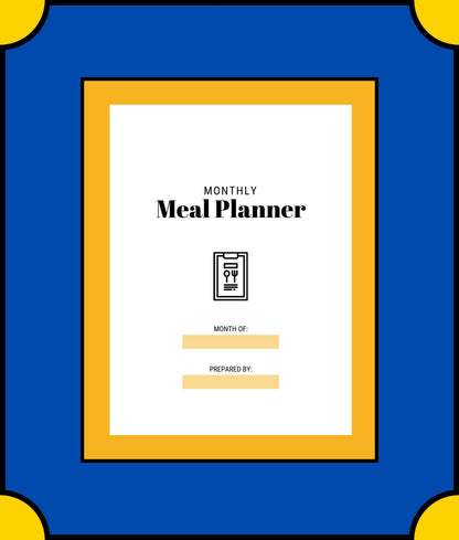 Free Monthly Meal Planner Template