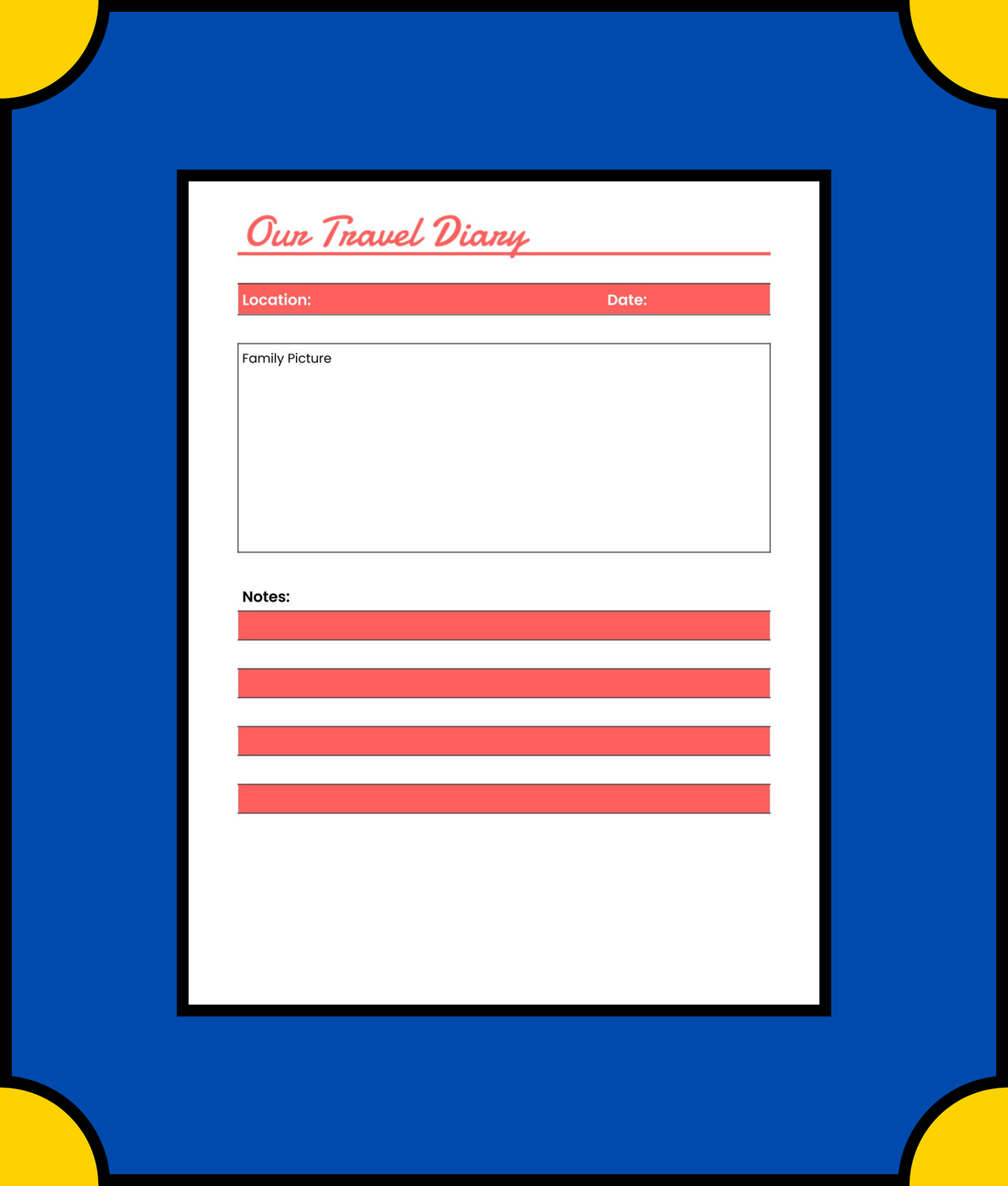 Free Family Travel Planner Template - Plan Your Family Vacation with Ease