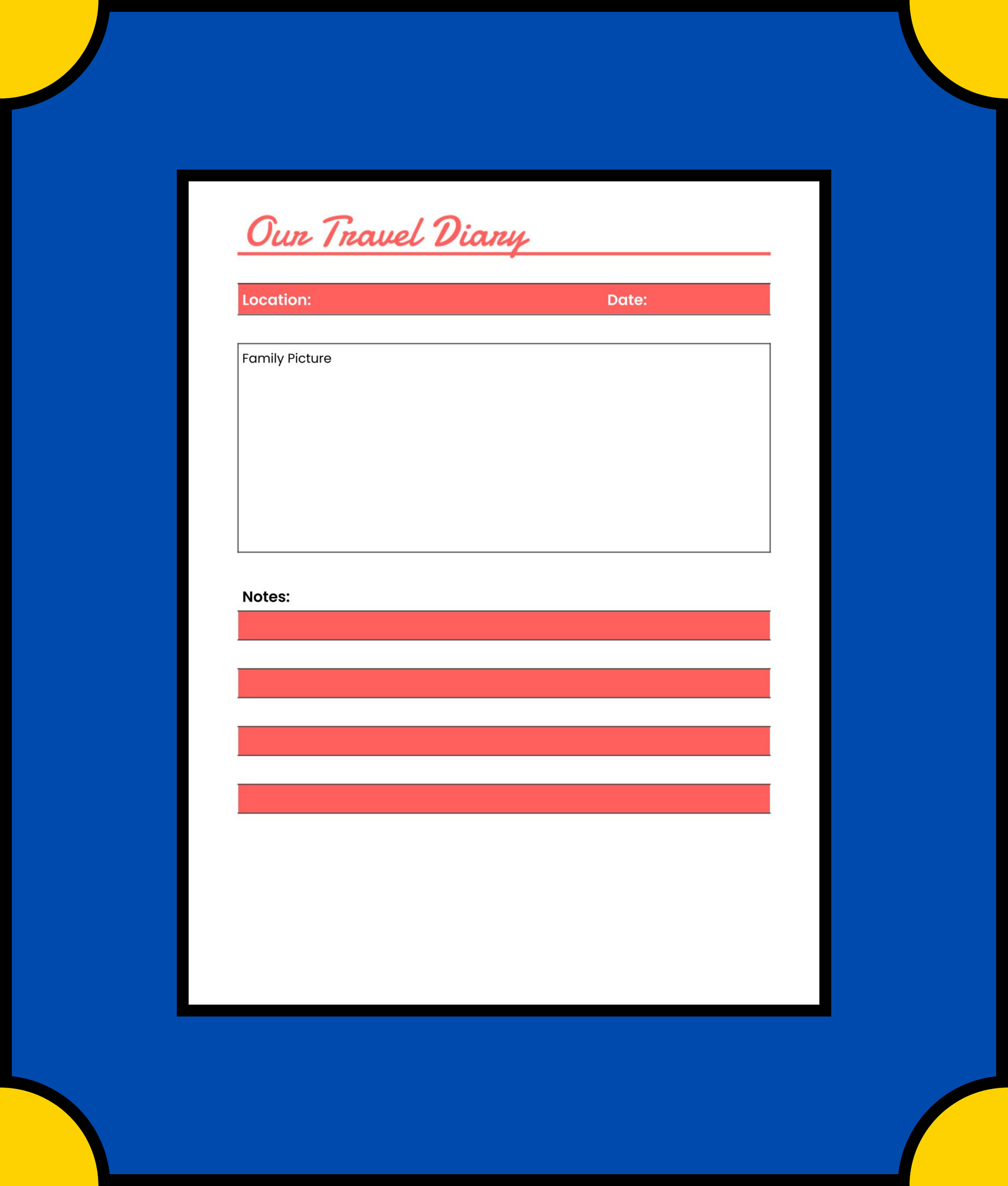 Free Family Travel Planner Template - Plan Your Family Vacation with Ease