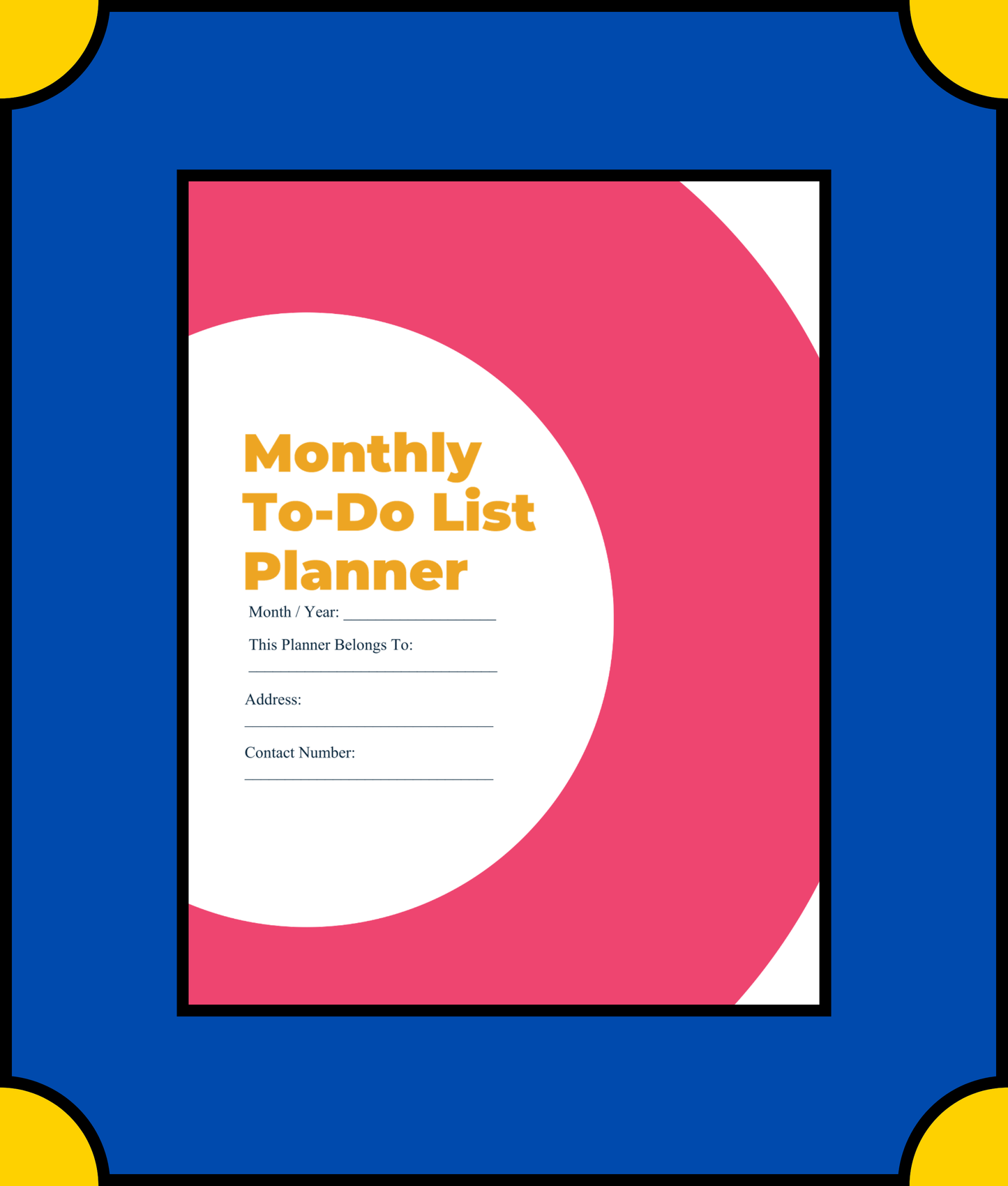 Free Monthly To Do List Planner Template - Stay Organized and Productive