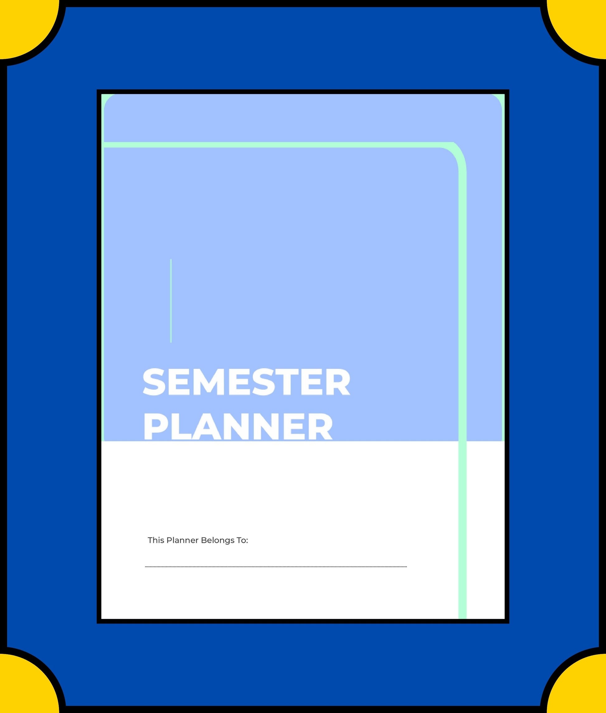 Free Academic Semester Planner Template