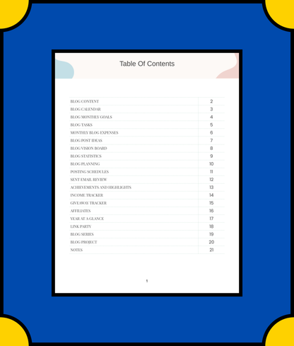 Free Monthly Blog Planner Template - Plan, Schedule, and Track Your Blog Content