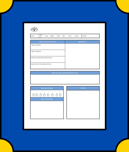 Free Meditation Planner Template