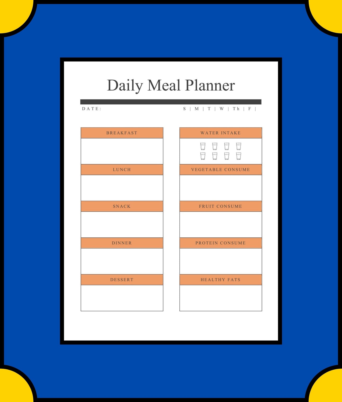 Free Weekly Meal Planner Template