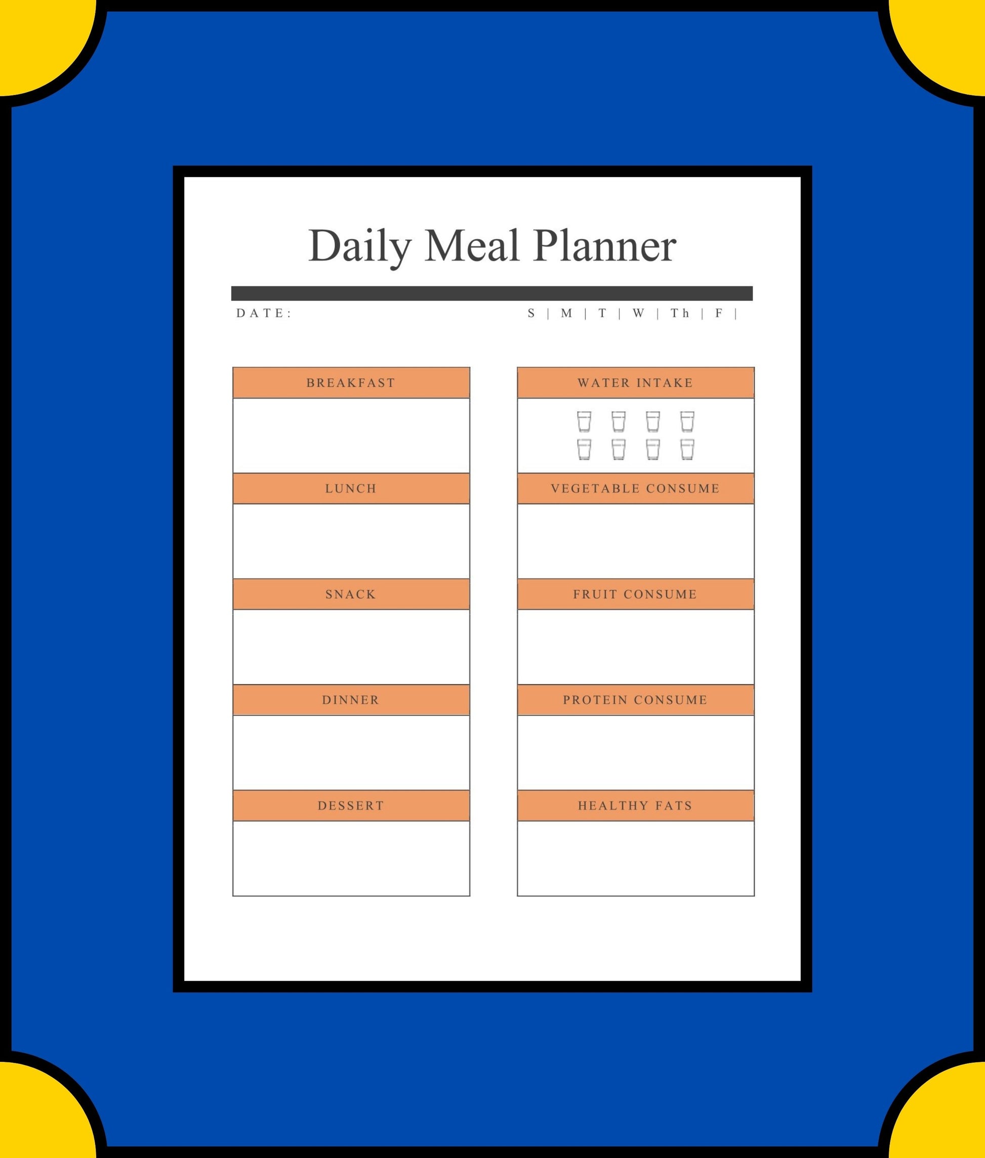 Free Weekly Meal Planner Template