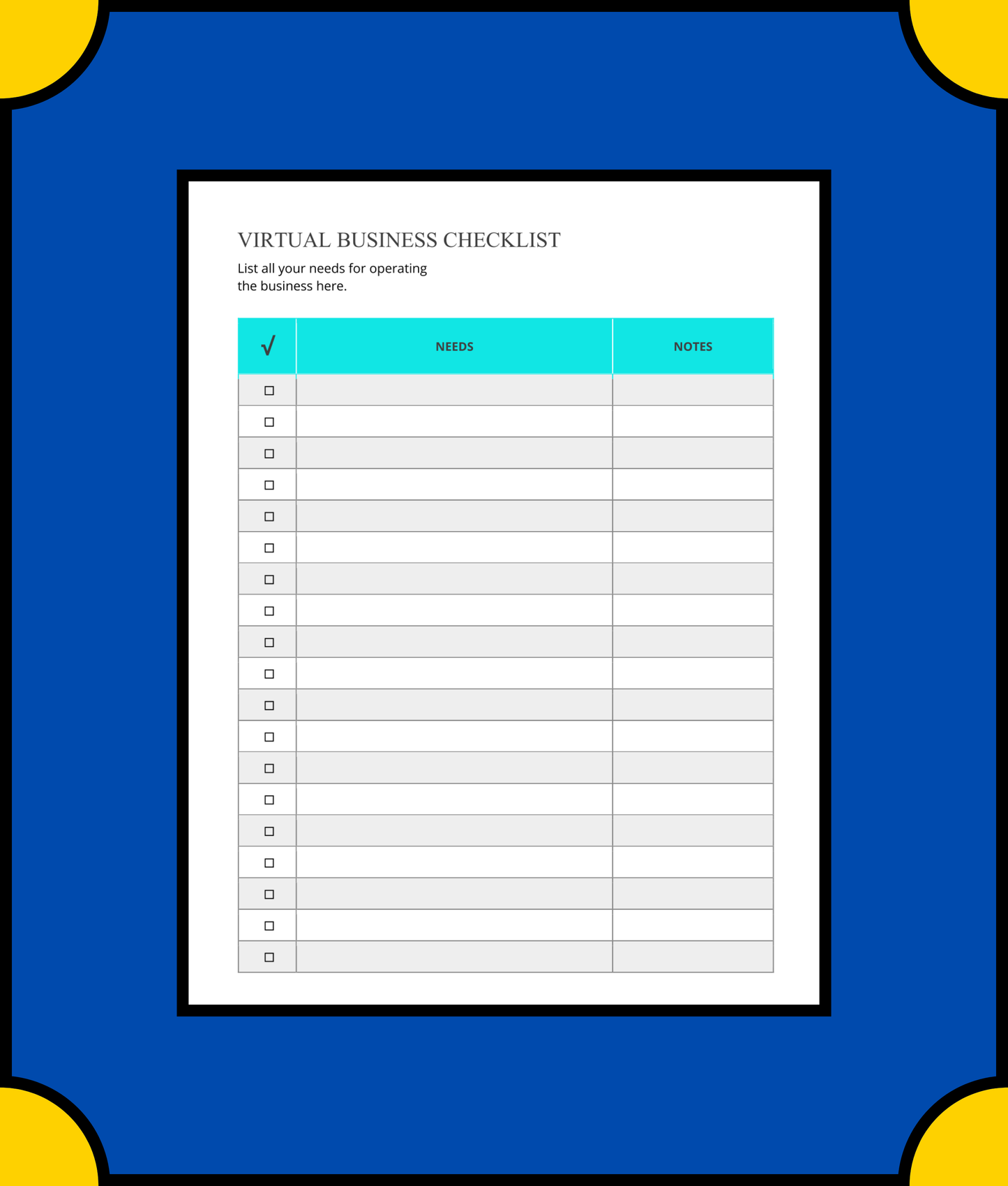 Free Virtual Assistant Business Planner Template - Plan Your Virtual Assistant Success