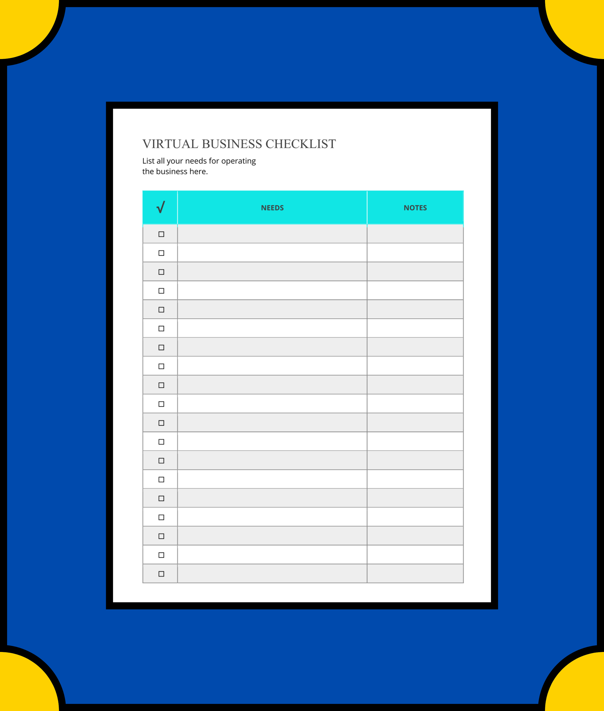 Free Virtual Assistant Business Planner Template - Plan Your Virtual Assistant Success