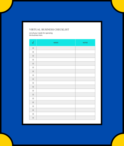 Free Virtual Assistant Business Planner Template - Plan Your Virtual Assistant Success