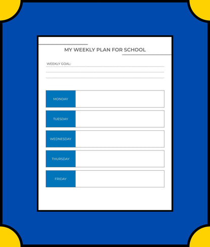 Free Middle School Student Planner Template