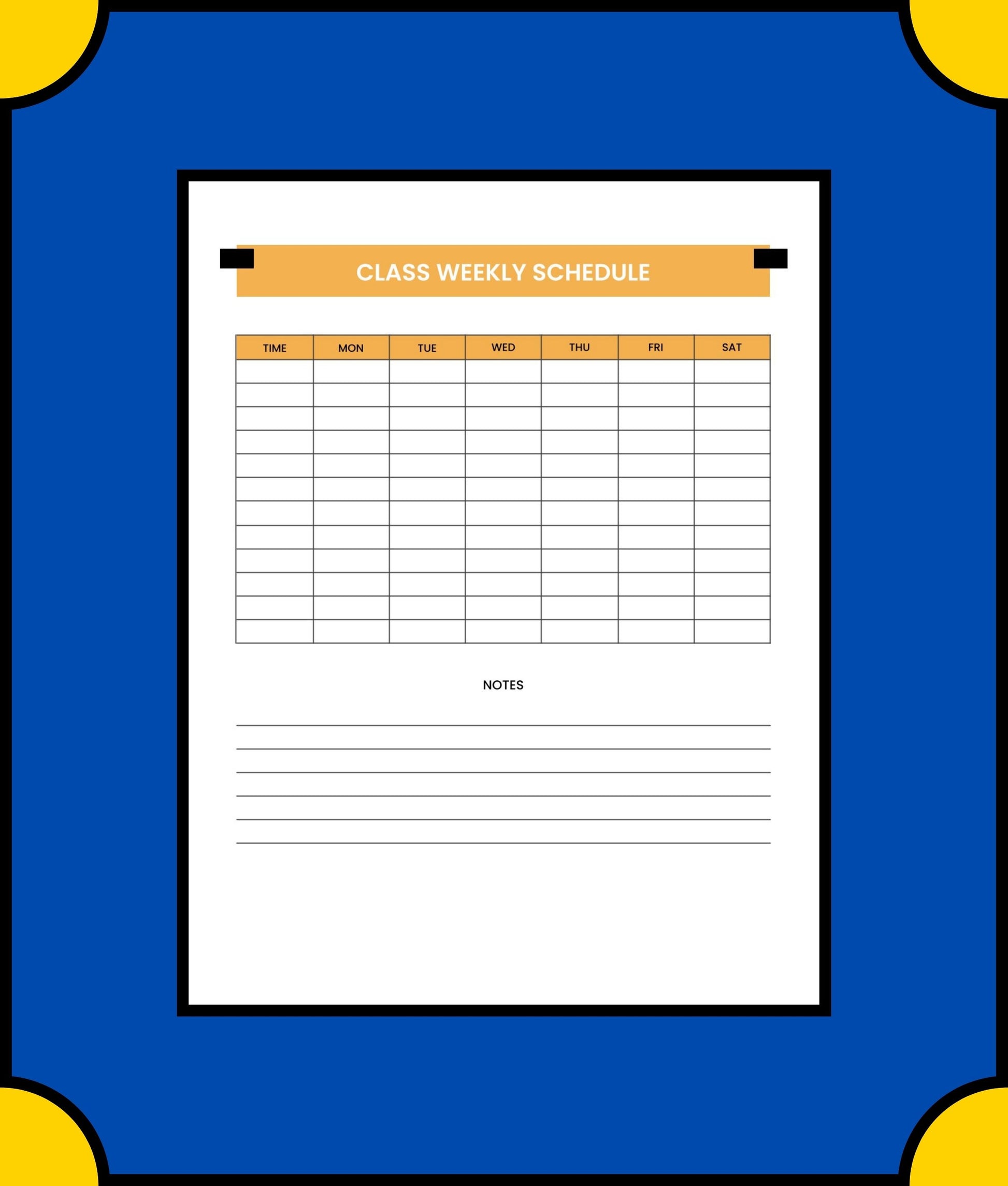 Free Weekly Student Planner Template