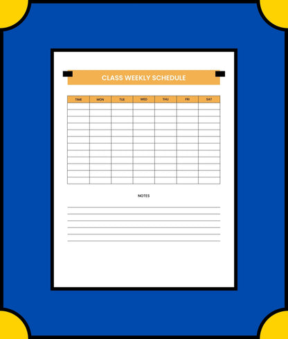 Free Weekly Student Planner Template