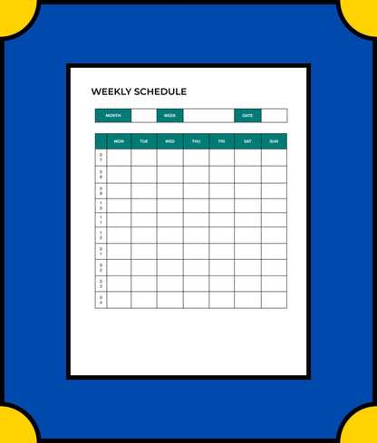 Free Weekly Homework Planner