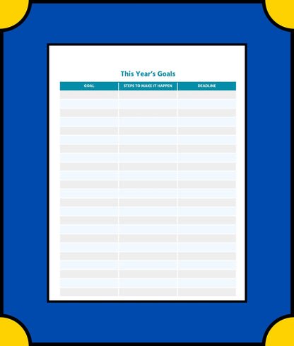 Free Academic Planner Template