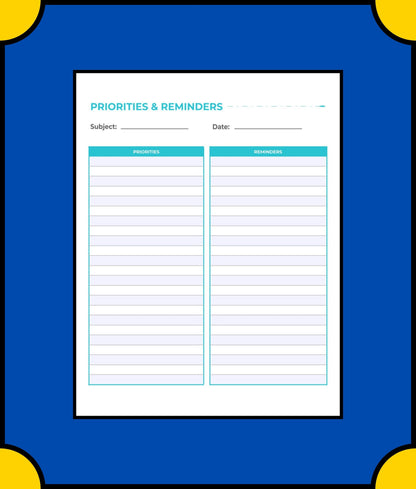 Free Digital Academic Planner Template