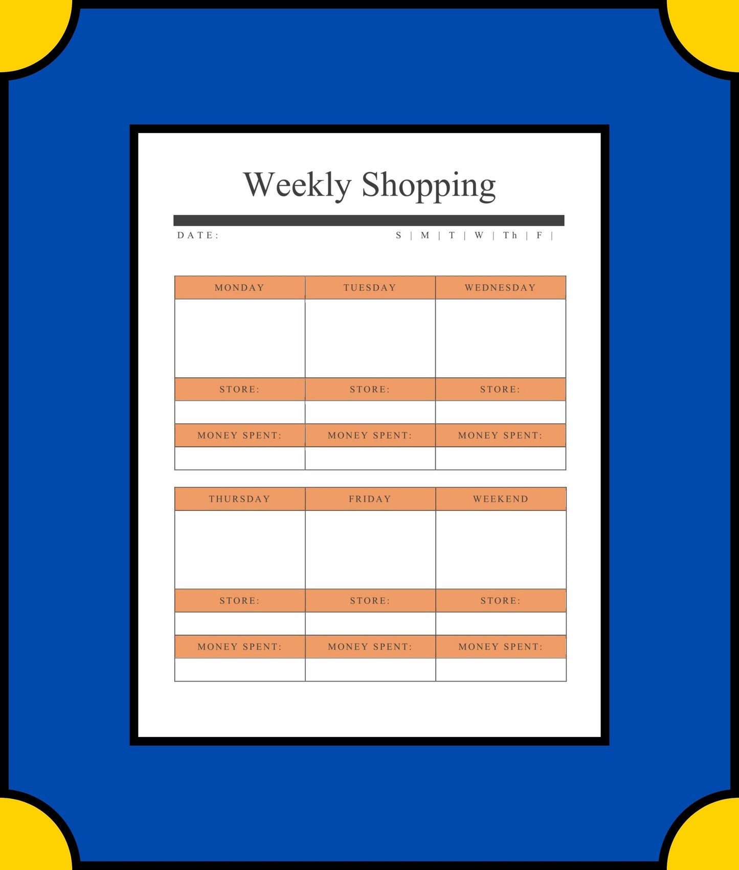 Free Weekly Meal Planner Template