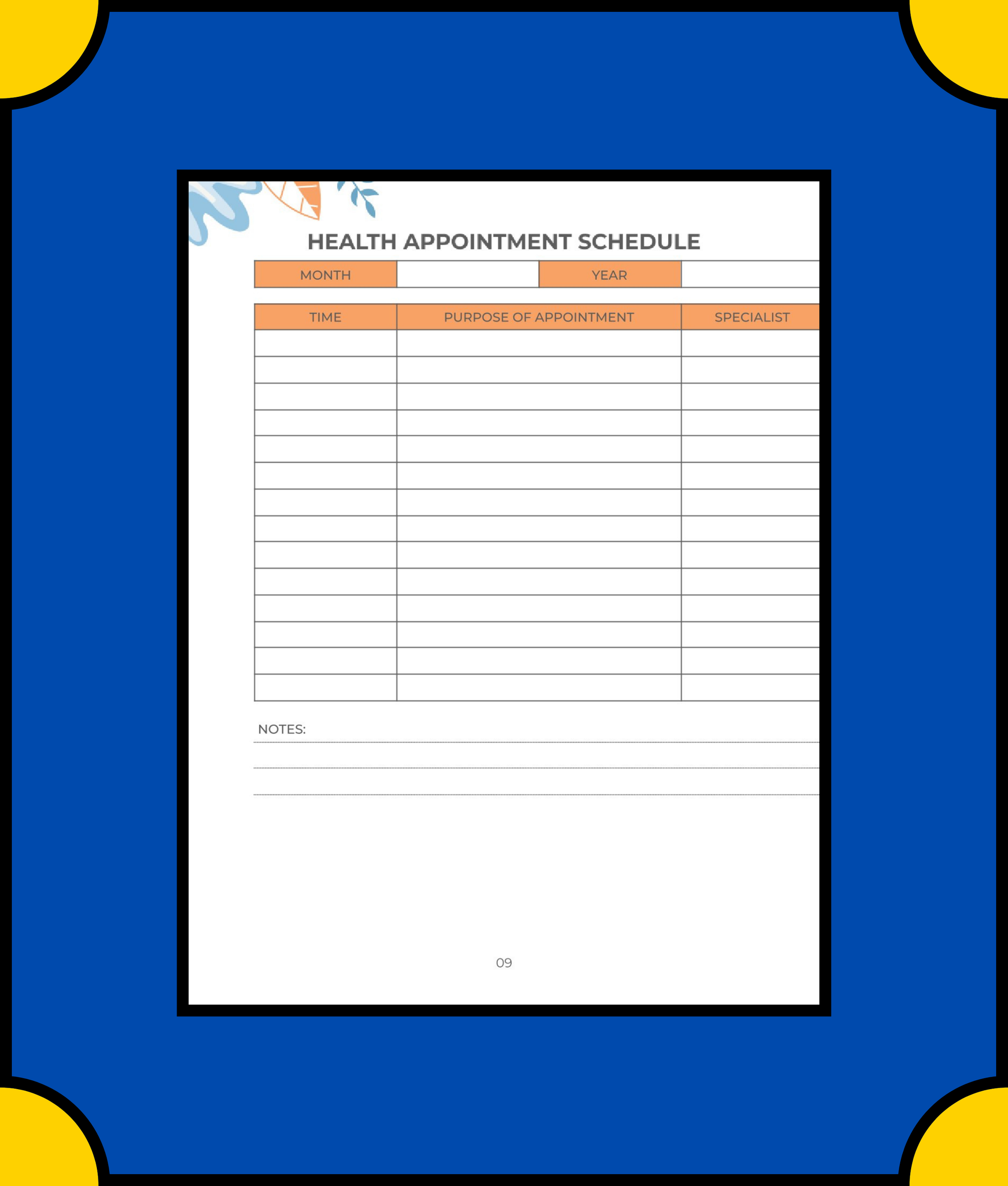 Free Health & Fitness Planner Template