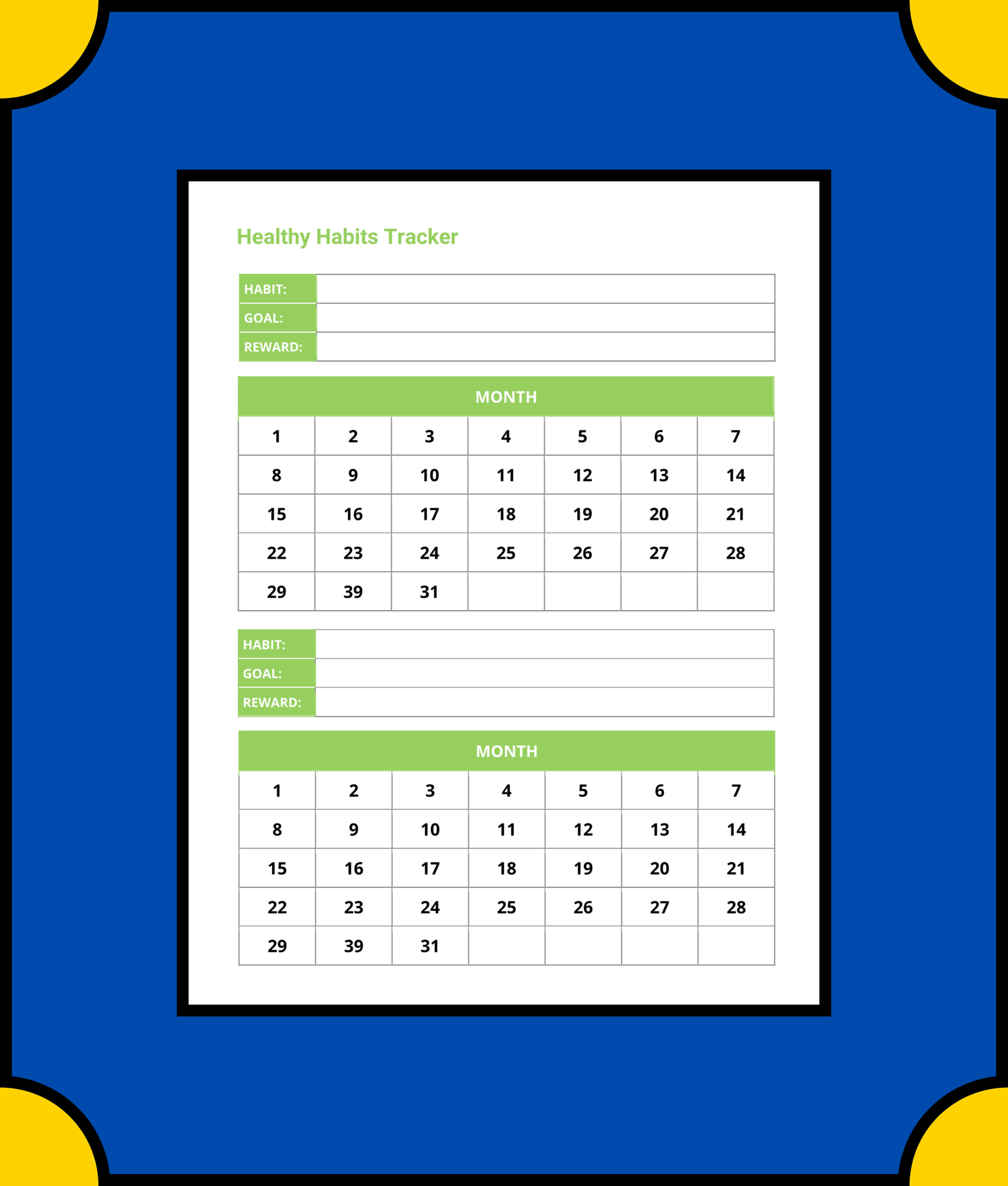 Free Weekly Diet Planner Template - Plan Your Healthy Eating for the Week