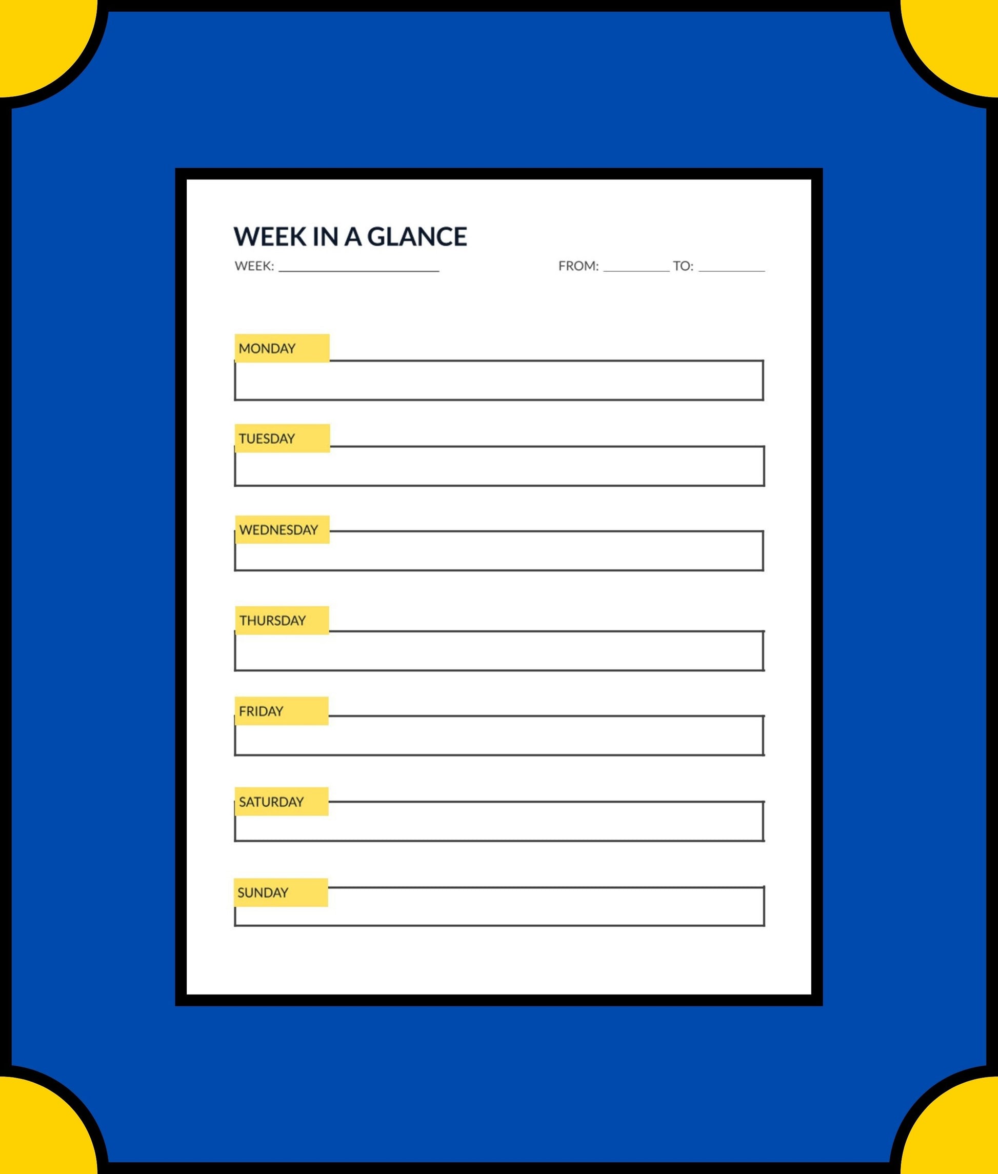 Free Student Academic Planner Template