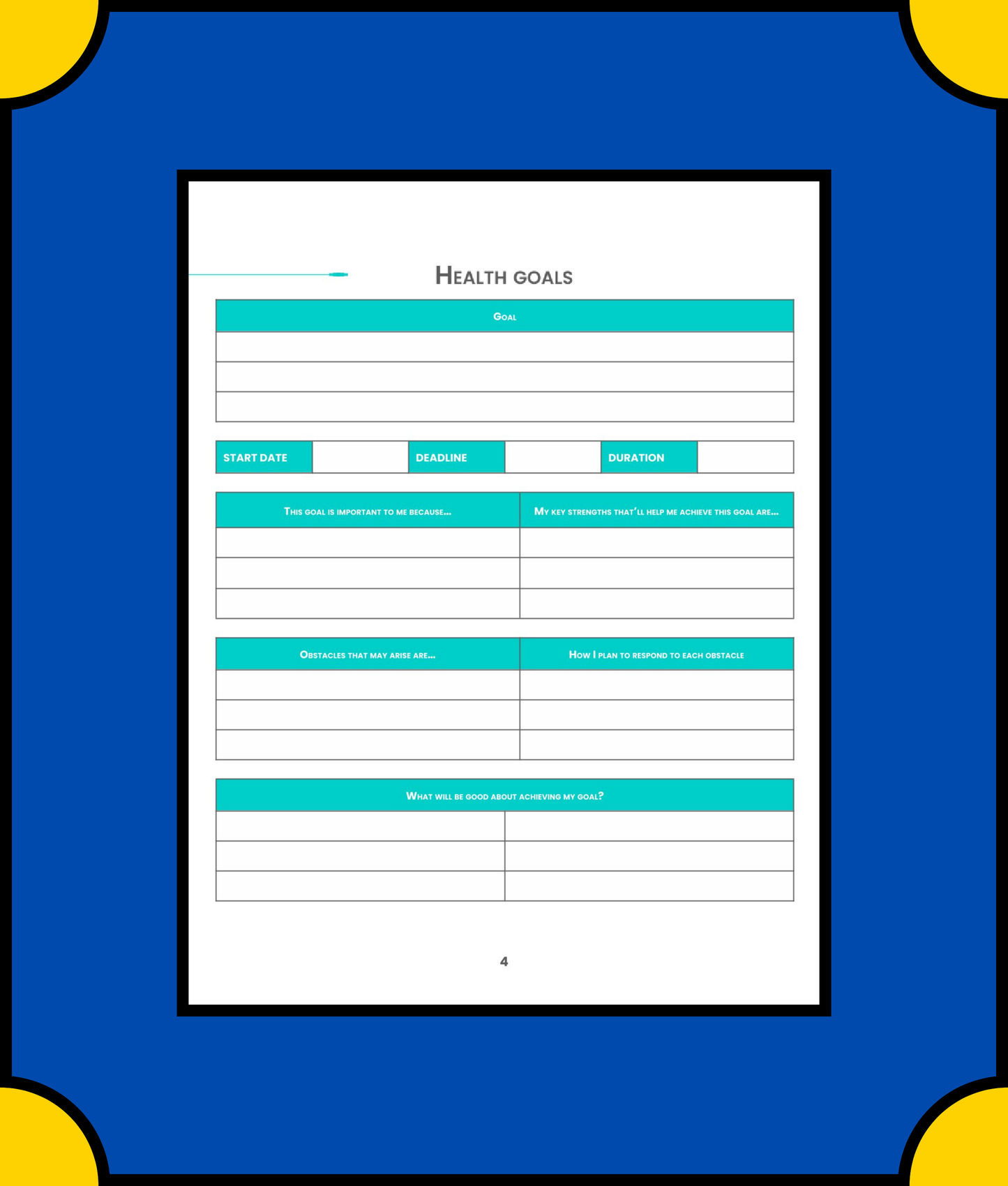 Free Digital Health Planner Template