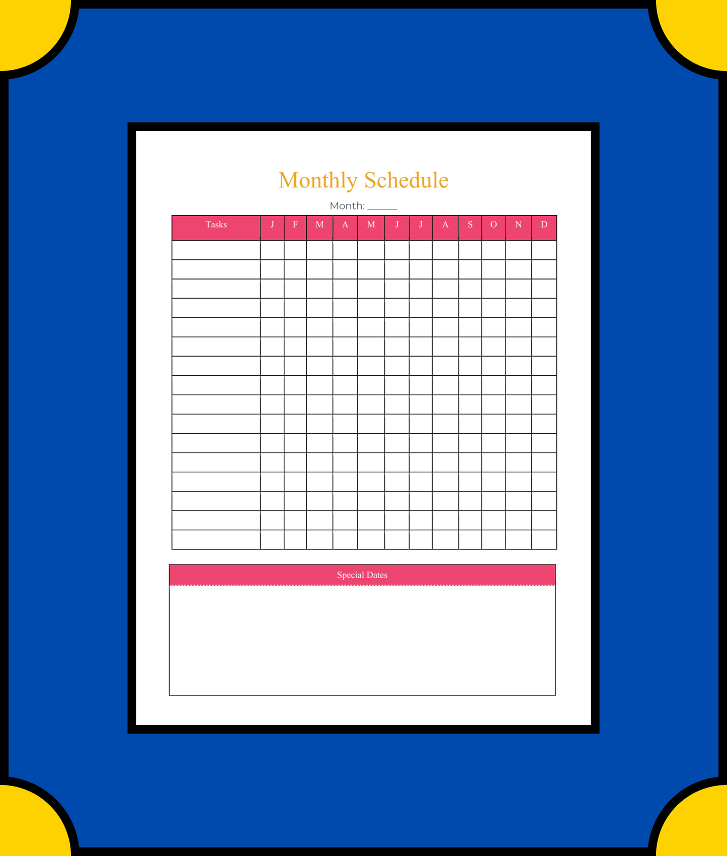 Free Monthly To Do List Planner Template - Stay Organized and Productive